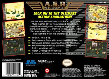 A.S.P. - Air Strike Patrol (USA) box cover back